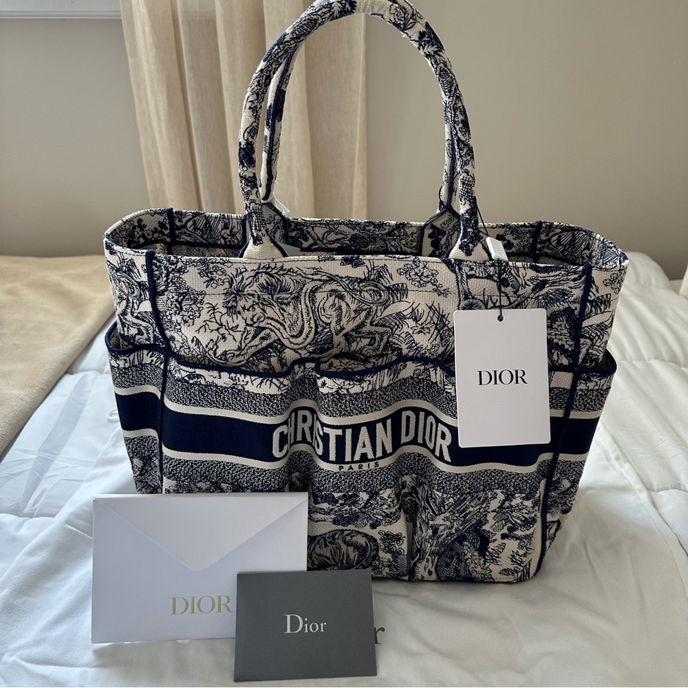Christian Dior Embroidered Toile De Jouy Catherine Tote Bag New Never Used